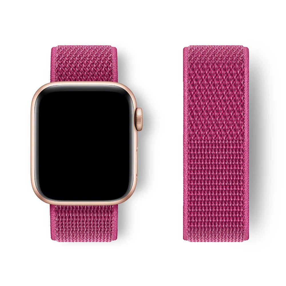 Sport Loop Strap for Apple Watch Band 40mm–49mm – Compatible with Series 3–10, SE & Ultra Adjustable Bracelet