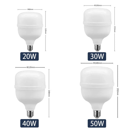1-5PCS 50W Super Bright LED Bulb – 5000LM E27 Lamp for Home & Living Room, AC 110V/220V