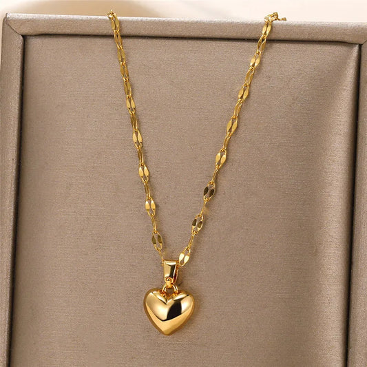2025 Love Heart Pendant Necklace for Women – Trendy Lip Chain Jewelry Gift