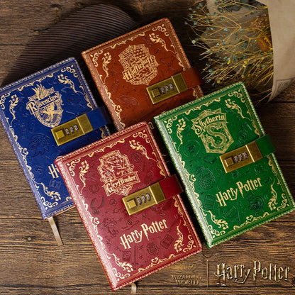 2024 New Harry Potter Four Academy Retro Notebook - A5 Cartoon Log Writing Book, Color Pages, Student & Birthday Gift