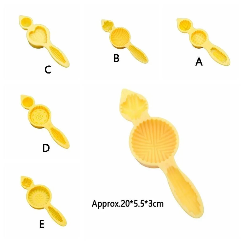 Yellow Plastic Maamoul Cookie Mold – Portable Baking Tool for Chocolate, Rice Balls & Middle Eastern Pastry Making