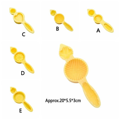 Yellow Plastic Maamoul Cookie Mold – Portable Baking Tool for Chocolate, Rice Balls & Middle Eastern Pastry Making
