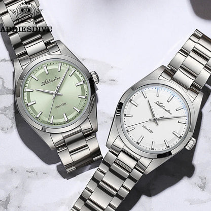 ADDIESDIVE 36MM Men's Stainless Steel Quartz Watch — Luxury Bubble Mirror Glass, 100M Waterproof Timepiece AD2066