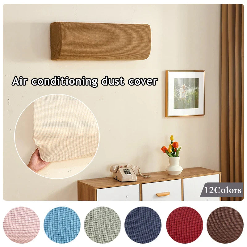Polar Fleece Air Conditioner Cover: Wall-Mounted Anti-Dust Protector, Easy Cleaning Polyester AC Cover for Home Use