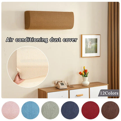 Polar Fleece Air Conditioner Cover: Wall-Mounted Anti-Dust Protector, Easy Cleaning Polyester AC Cover for Home Use