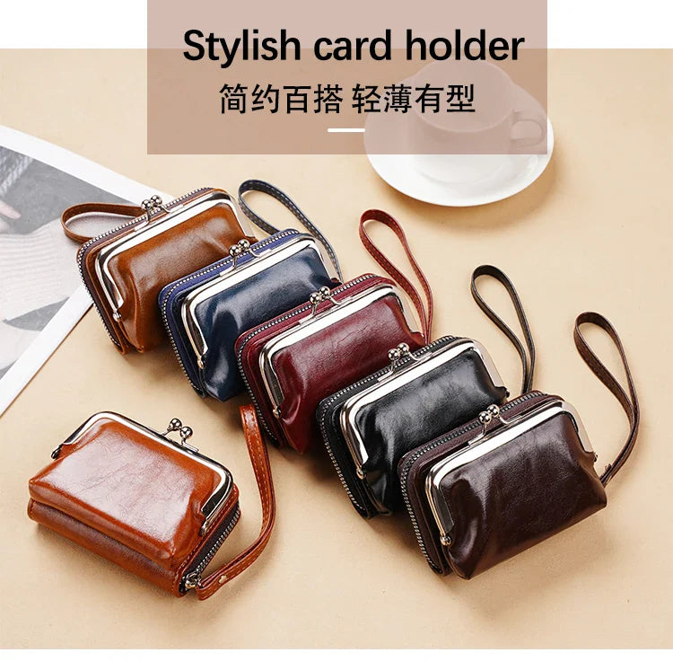 Lonny 4-Inch Zip-Up Card Holder – Women’s Buckle Coin Purse Clutch, Cross-Border Supply
