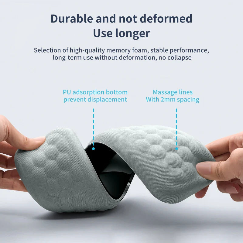 Ergonomic Keyboard Mouse Wrist Rest - Office Typing Protection, Memory Foam Mouse Pad for Computer, Laptop Desk Mat
