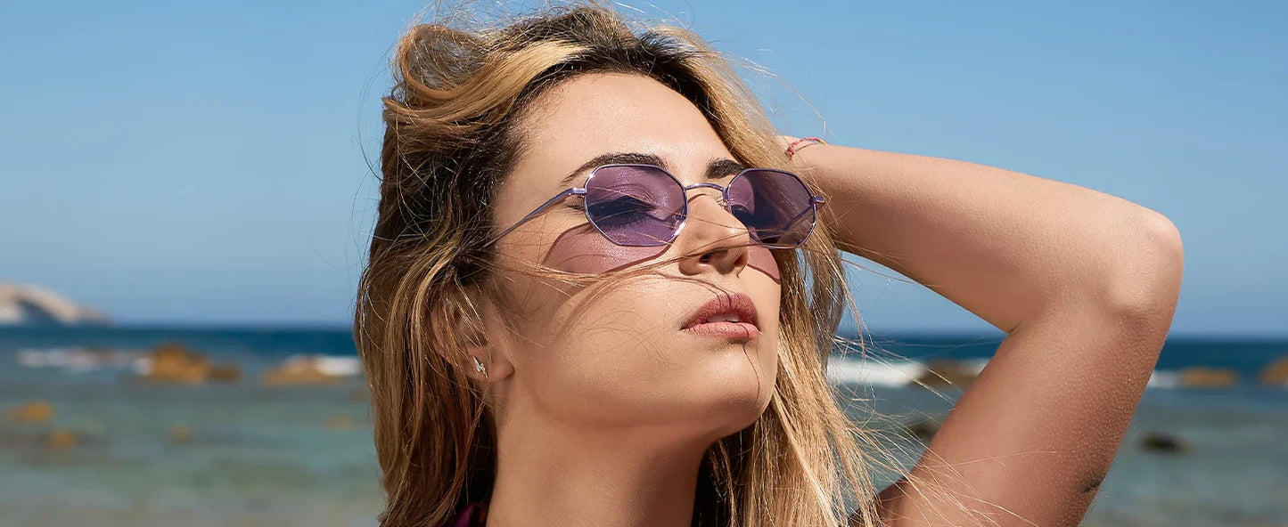ZENOTTIC Retro Small Polygon Polarized Sunglasses — Metal UV400 Anti-Glare Shades for Men & Women, Driving & Outdoor Eyewear