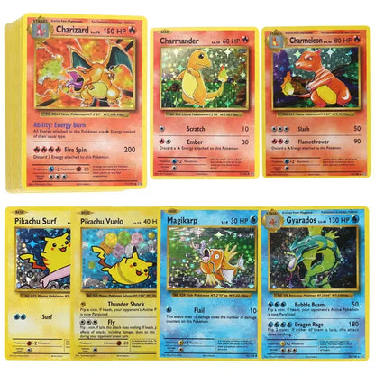 60-100Pcs English Pokemon Cards – Holographic EX, Vstar, Vmax, GX, Charizard, Mewtwo & Evolution Combos