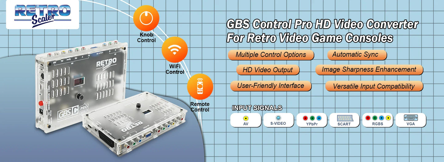 RetroScaler2x AV to HDMI Converter – Line Doubler for PS2, N64, NES, Dreamcast, Saturn, MD1 & MD2 Consoles