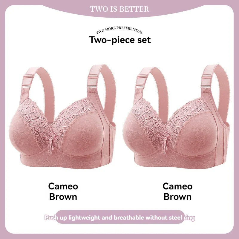 Women’s Lace Deep V Ultra-Thin Bralette – Sexy Sheer Lingerie Top Plus Size Comfortable Everyday Bra