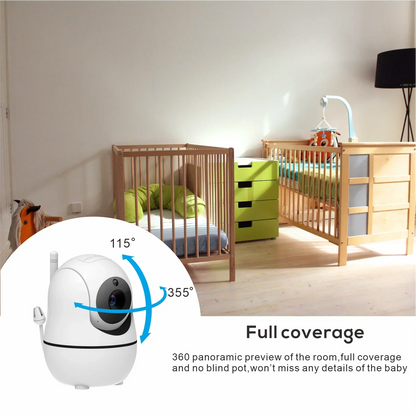 5 Inch Video Baby Monitor with Camera & Audio – 4X Zoom, 1000ft Range, 2-Way Talk, Temperature Sensor & Lullabies, Long Battery Life