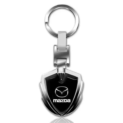 3D Metal Car Logo Keychain – Key Ring for Mazda 2 3 4 5 6 7 8 CX-3 5 8 9 MX-5 RX-8 BT-50 Atenza R360