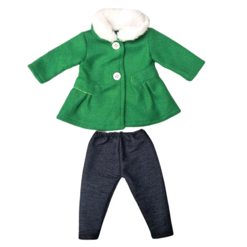 18-Inch American Girl Doll Clothes – Coat, Tights & Pants Outfit for Newborn & Baby Dolls