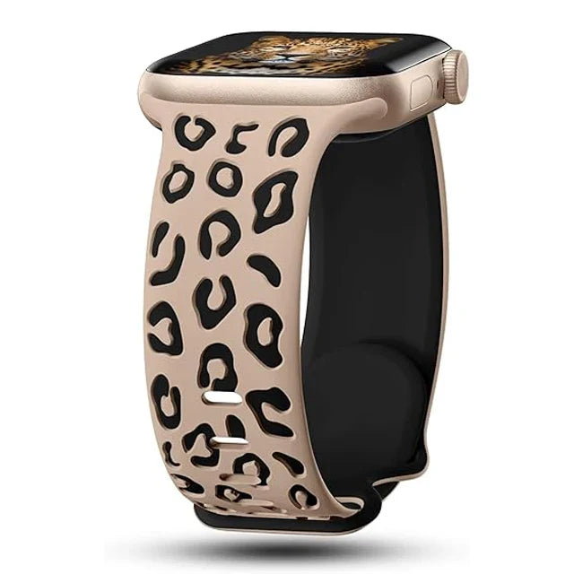 Engraved Silicone Strap for Apple Watch — 40mm-49mm Band Compatible with Series 4-10, SE & Ultra 2