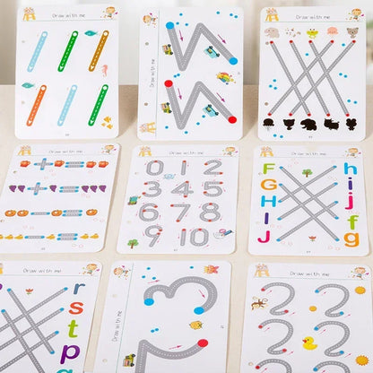Magical Tracing Workbook — Reusable Montessori Drawing & Handwriting Practice Book for Children