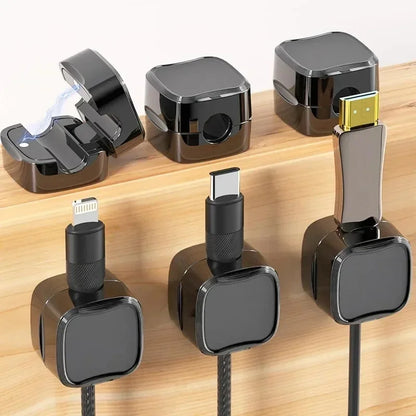 Magnetic Cable Clips – Adjustable Cord Holders for Desk Cable Management, 4/8/16/36PCS Organizer