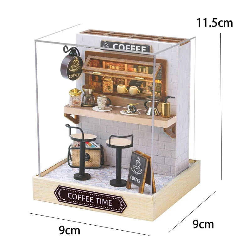 DIY Mini Dollhouse Kit - Handmade 3D Flower House Puzzle Model with Furniture Home Decor Gift