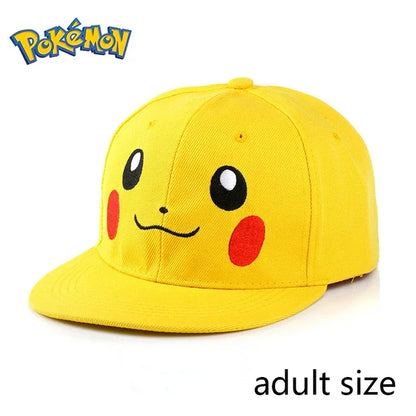 Pikachu Anime Baseball Cap - Adjustable Cartoon Cosplay Hat for Men, Women & Kids Sports Hip Hop Style Gift