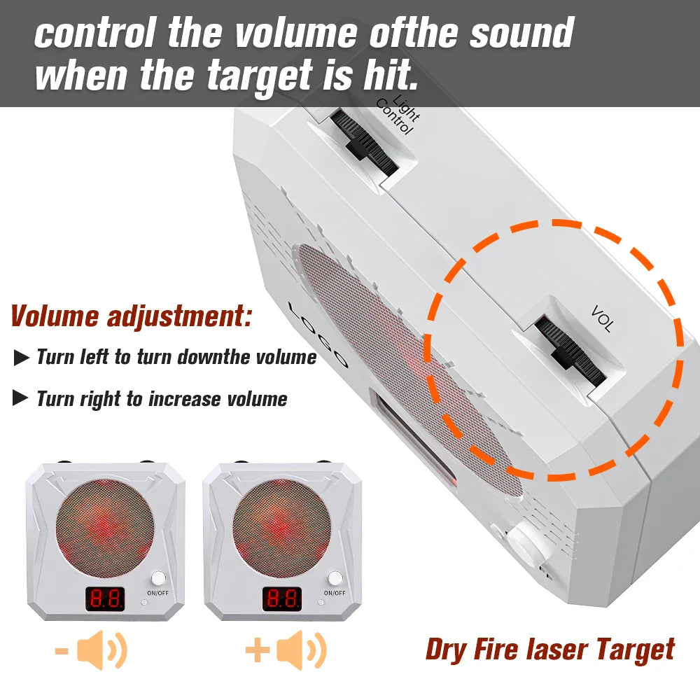 Infrared Induction Electronic Laser Target – Color-Sensitive Shooting Practice Toy with Sound Effects