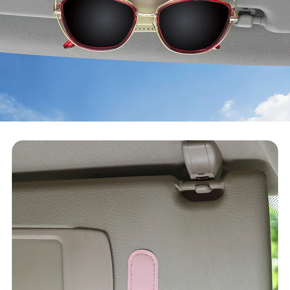 Car Visor Organizer – Multi-Pocket Pouch Bag for Cards, Glasses & Storage, Scratch-Resistant Auto Visor Holder for Car Interior