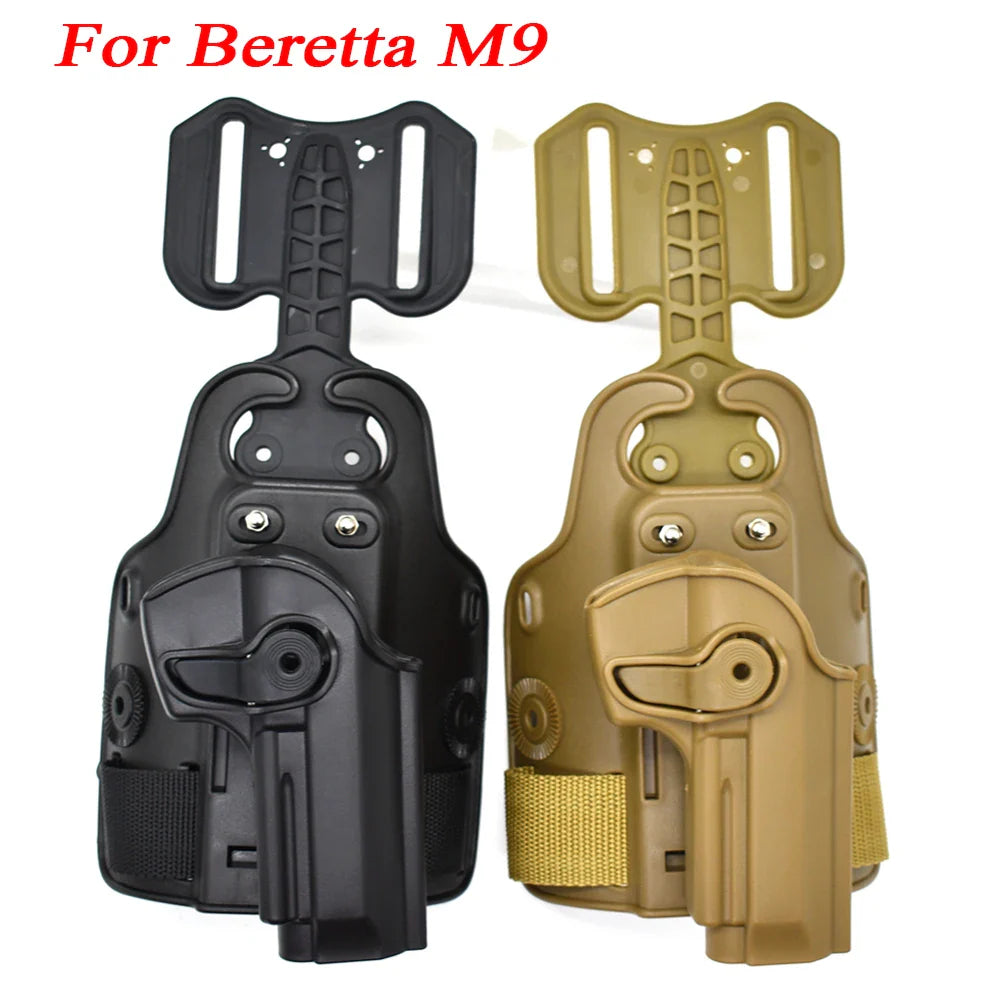 Outdoor Tactical Thigh Drop Leg Holster - Compatible with Glock 17, Beretta M9, Colt 1911, PX4 Storm for Hunting