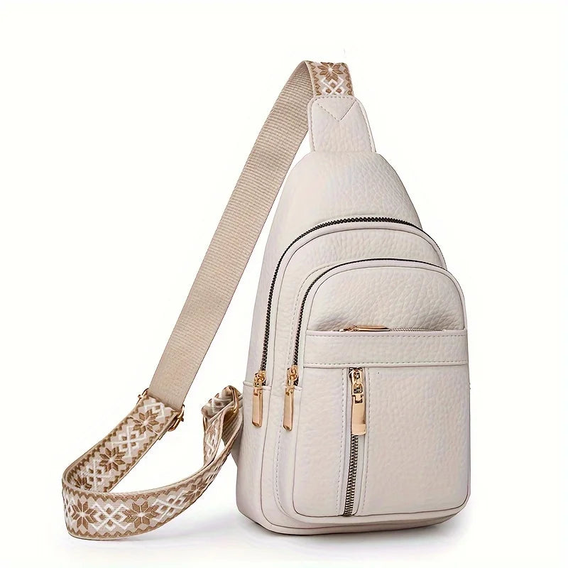 Multifunctional Retro PU Leather Crossbody Bag – Soft, Versatile with Multiple Zippered Pockets for Leisure & Sports