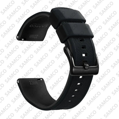 Premium Silicone Watch Band - Quick Release Rubber Replacement Strap for 18mm 20mm 22mm Watches