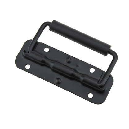 Iron Spring Handle | Black Folding Handle for Luggage, Tool Boxes, Industrial Equipment, and Cabinets