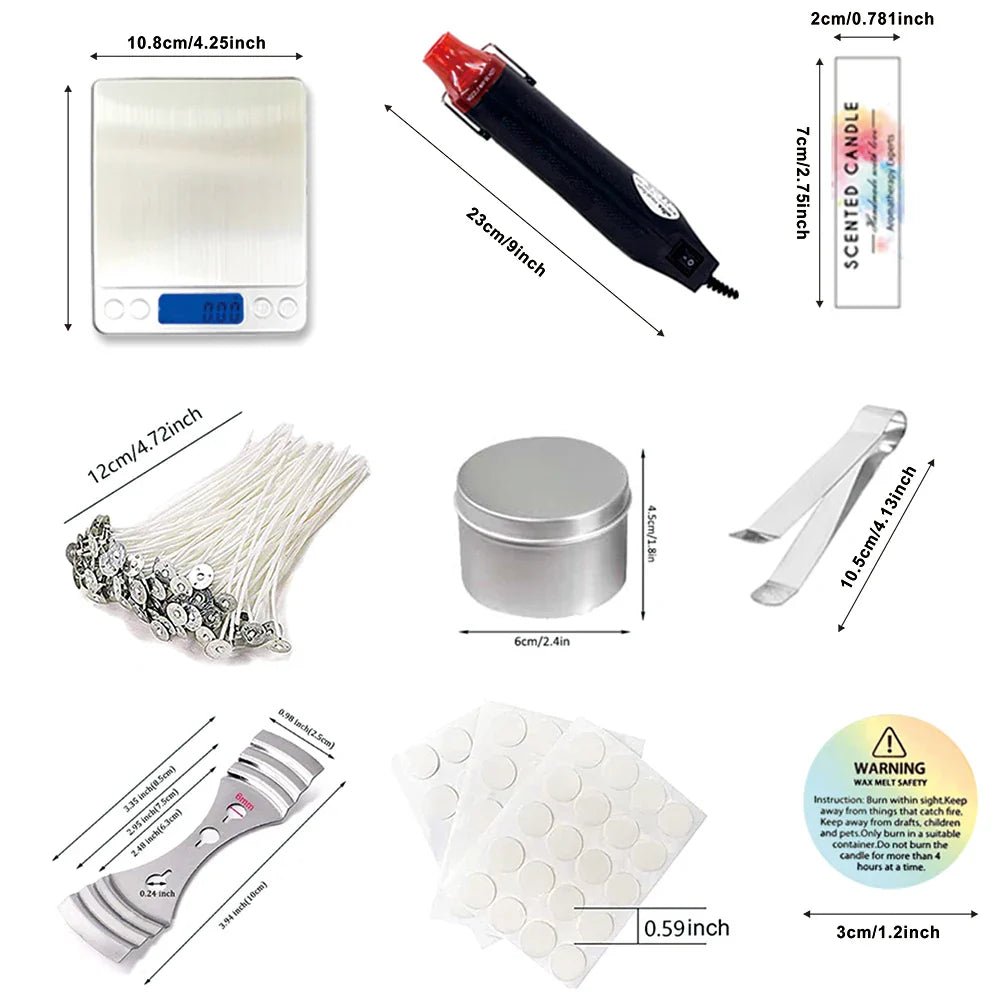 Candle Making Kit – Pouring Pot, DIY Supplies & Tools for Handmade Wax Candles, Includes Wax Melting Hot Plate