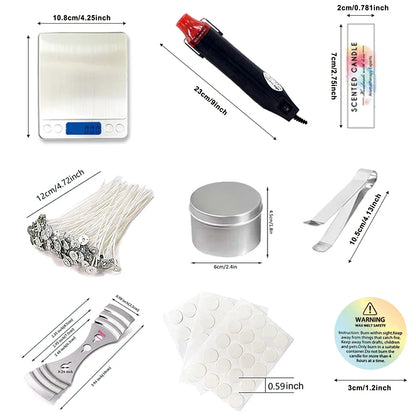 Candle Making Kit – Pouring Pot, DIY Supplies & Tools for Handmade Wax Candles, Includes Wax Melting Hot Plate