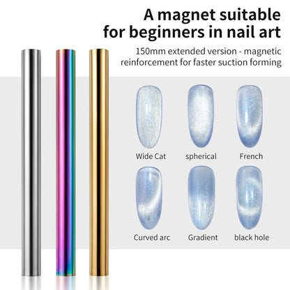 Cat Eye Nail Magnetic Stick – Cylindrical Magnet for UV Gel Polish Snowlight Glitter Manicure Design