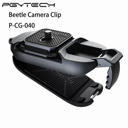 PGYTECH Beetle Camera Clip with Plate — Quick Release System for Sony, Nikon, DSLR & Action Cameras with Backpack Strap Mount