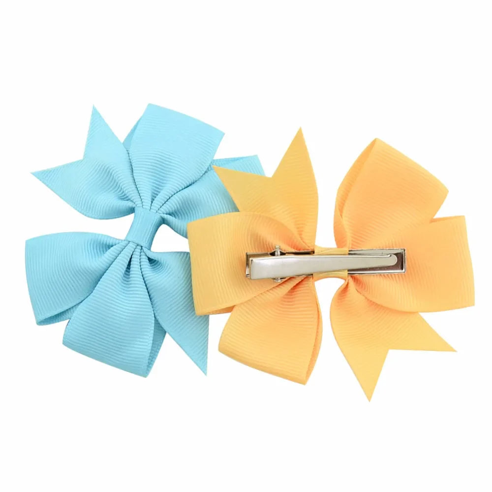 20/40PCS Sweet Candy Color Bow Hair Clip Set – Cute Ribbon Hairpins for Baby Girls & Kids Hair Accessories Gift
