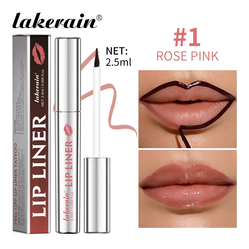 Peel Off Lip Stain Pencil - Matte Waterproof Long Lasting Smudge Proof Lip Liner Tattoo Makeup