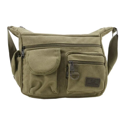 Men's Casual Sling Bag – Vintage Crossbody Messenger Shoulder Bag for Travel & Outdoor Use