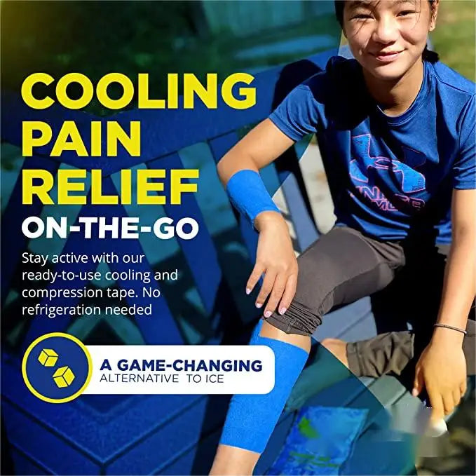 Self-Adhesive Ice Bandage: Instant Cooling Tape for Muscle Recovery - Compression Tape for Athletes and Adults