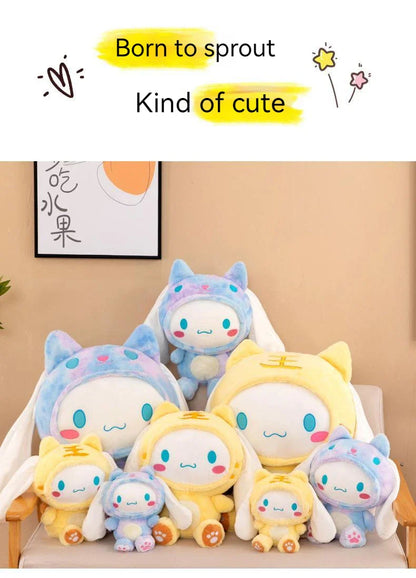 Kawaii Sanrio Cinnamoroll Plushie Toy – Heart Shaped Soft Stuffed Doll, Cute Japanese Cartoon Toy for Children's Birthday Gift