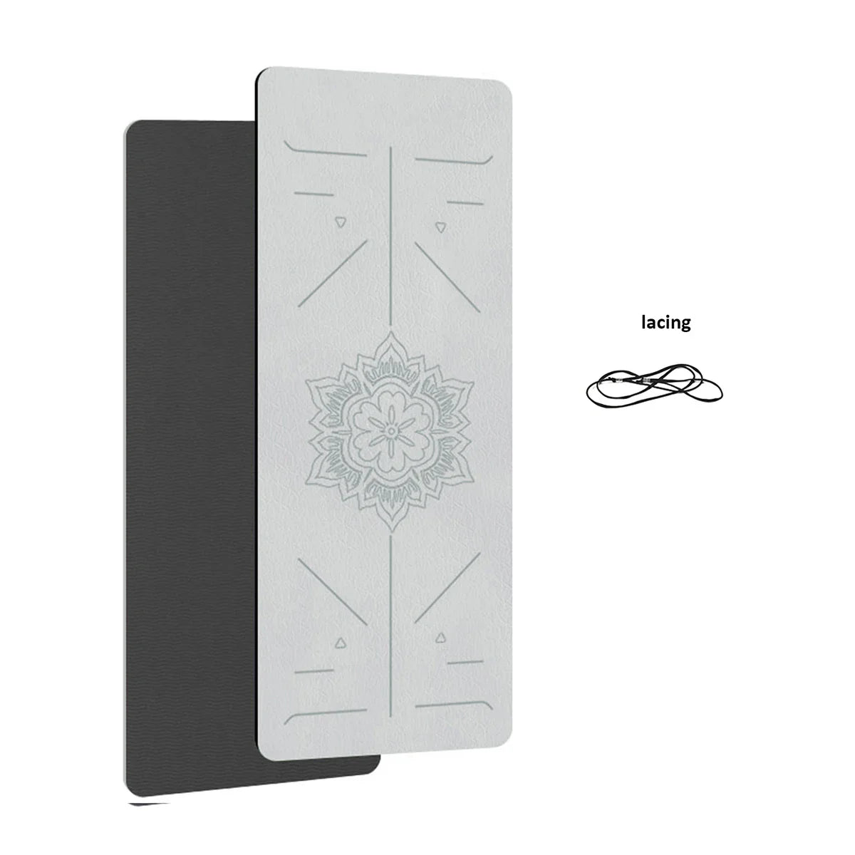 TPE Yoga Mat – Non-Slip Home Fitness & Exercise Sports Mat with Guide Lines