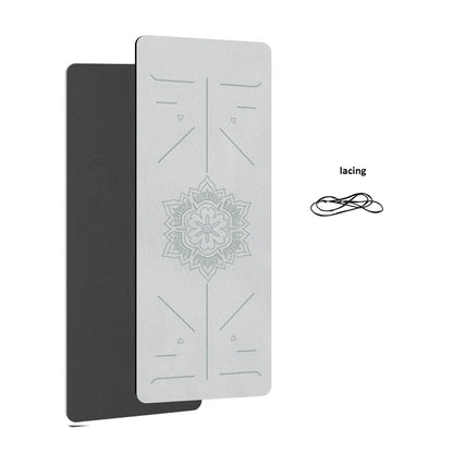 TPE Yoga Mat – Non-Slip Home Fitness & Exercise Sports Mat with Guide Lines