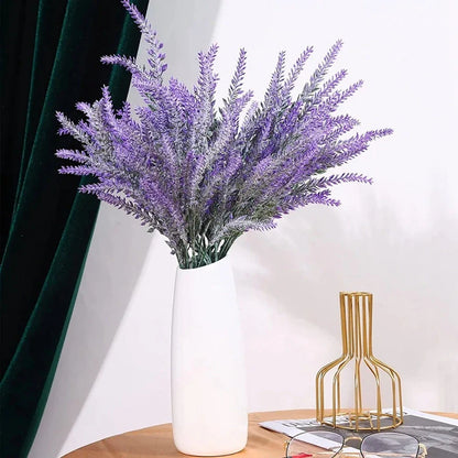 10 Bundles Artificial Lavender Flowers – Faux Floral Bouquet for Home, Garden, Wedding & Room Decoration
