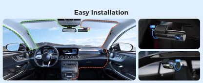 AZDOME M300S Dash Cam – 4K+1080P Dual Car Camera, Built-in 5.8GHz WiFi, GPS, 24H Parking Mode, Night Vision Black Box