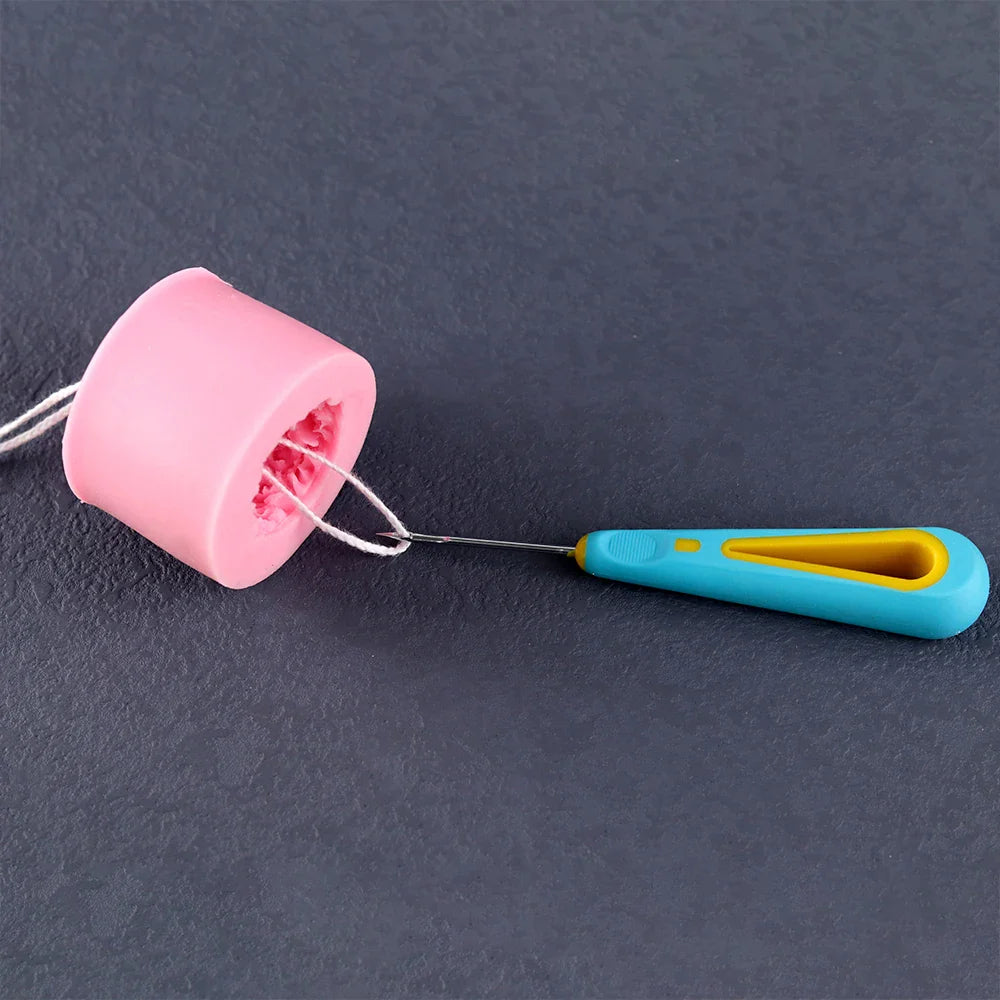 Candle Mold Punch Tool – Silicone Mould, Hand Drill Equipment, Punch Needle & Wick Tool for Candle Making Supplies