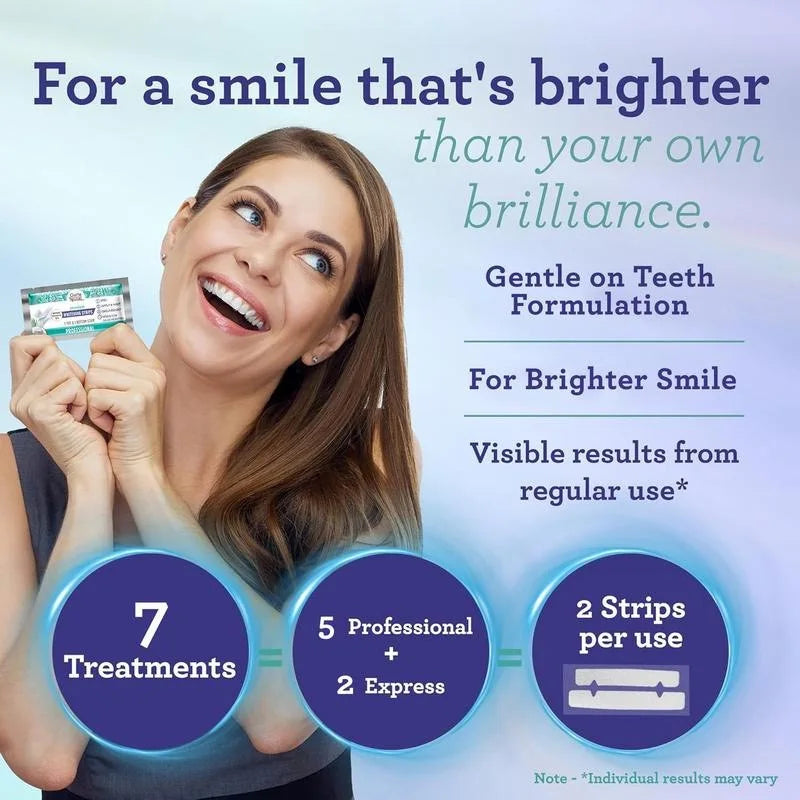 Whitening Strips 7-Day Treatment - Enamel-Safe Teeth Whitening Strips for Sensitive Teeth