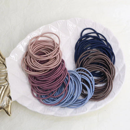 100PCS Hair Ties Elastic Rubber Bands - Thin Ponytail Scrunchies for Women & Men, Hair Accessories