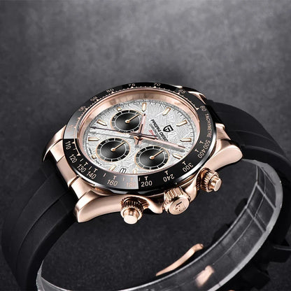40mm PAGANI DESIGN V2 Men’s Quartz Watch – Sapphire Retro Chronograph Stainless Steel Waterproof