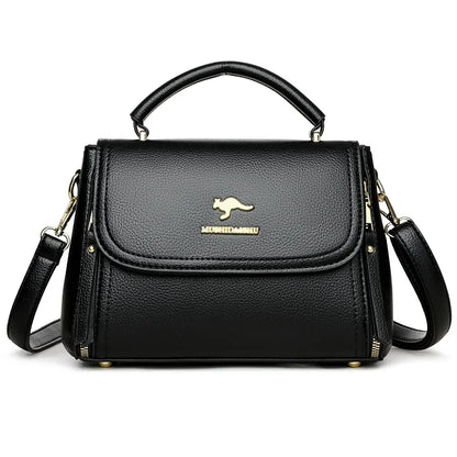 Women’s Soft Leather Top-Handle Bag – Luxury Shoulder Messenger Handbag & High-Quality Purse