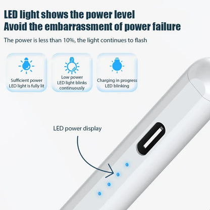 2024 iPad Stylus Pencil with Palm Rejection for iPad Air, Pro M2/M4, Mini & 9th/10th Gen Models