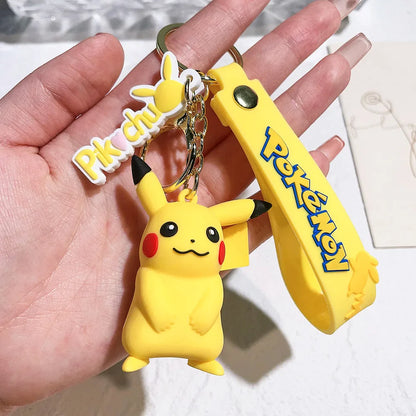 Pokemon Pikachu Keychain Anime Cartoon Figure Toy Pendant – Charmander Psyduck Bag & Car Key Ring Kid Gift
