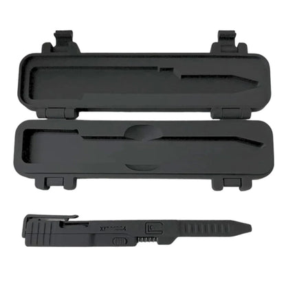 Tactical Slide Action Ballpoint Pen - Refillable Smooth Ink EDC Writing Tool with Case